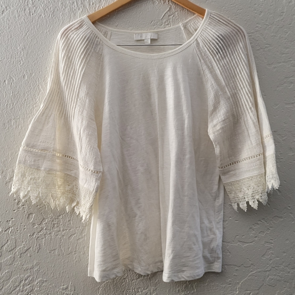 Anthropologie Eri + Ali Flutter Sleeve Small